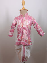 Infants Pink Blossom Kurta Dhoti Set